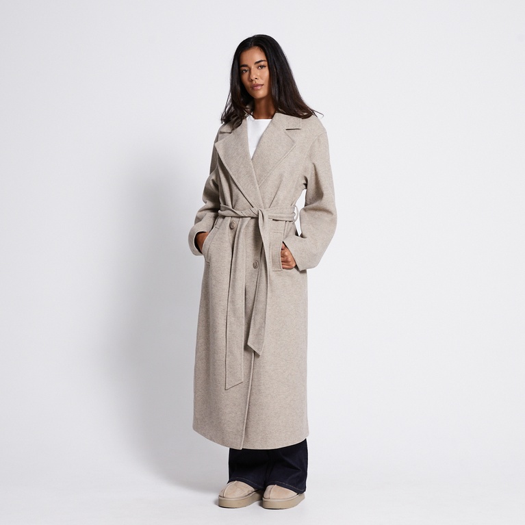 Long belted coat "Kourtney" Beige